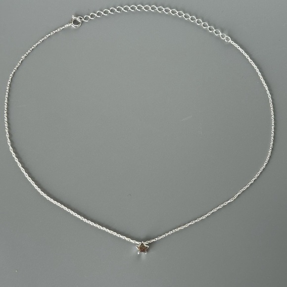 Sterling Silver Clavicle Star Necklace - Picture 12 of 12